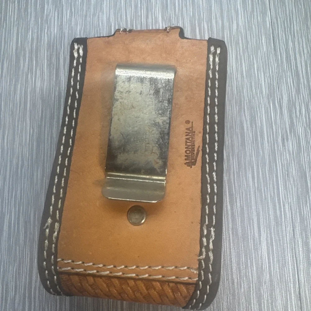 Montana Silversmiths Tooled Leather Knife Sheath Western Concho Cowboy‎ Star